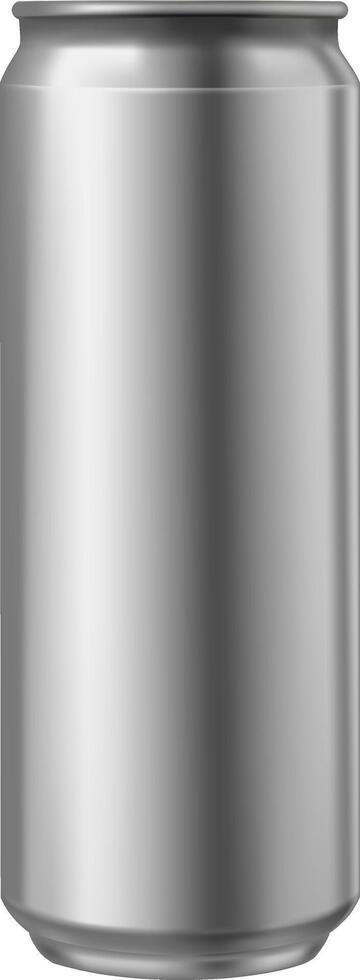 Aluminum can serving as a beverage packaging mockup, perfect for displaying product designs and branding concepts in a realistic and modern way. Ideal for marketing presentations vector