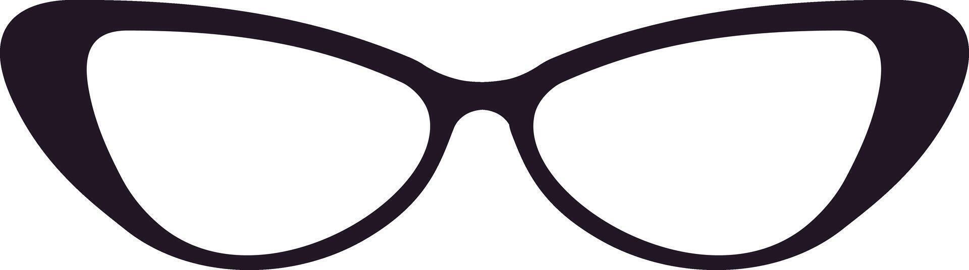 Cat eye glasses frame exuding vintage elegance and style, capturing a timeless fashion statement with its iconic upswept shape and sophisticated design, perfect for chic eyewear lovers vector
