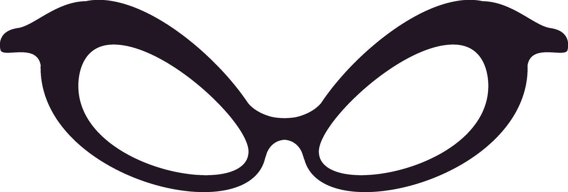 Stylish cat eye glasses represent vintage fashion, adding a touch of retro charm and intrigue to any look, evoking classic Hollywood glamour vector