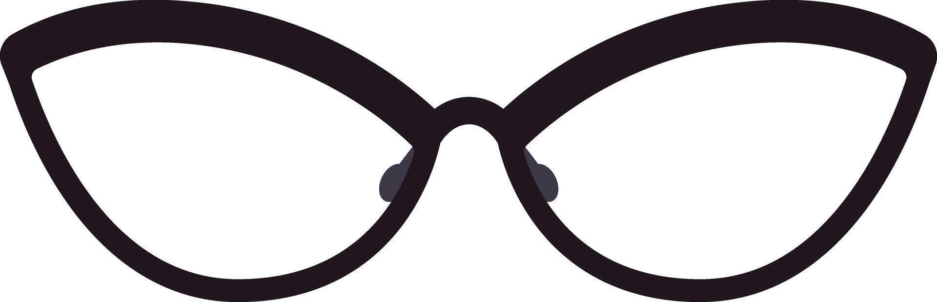 Stylish cat eye glasses with bold frames adding a touch of retro chic to any look, perfect for fashion conscious individuals seeking a classic yet contemporary accessory vector