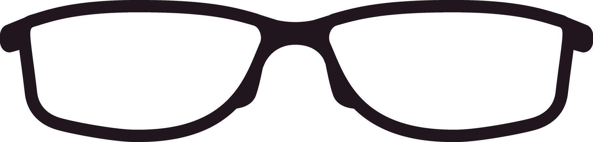 Stylish black rimmed eyeglasses resting on a white background, embodying vision correction, enhancing personal style, and adding a touch of modern fashion to any look vector