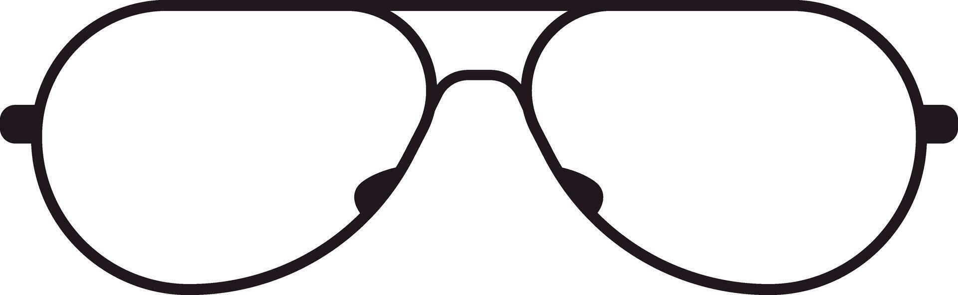 Aviator sunglasses isolated against a white background, embodying fashion and style while providing essential eye protection. Ideal for sunny days and summer adventures vector