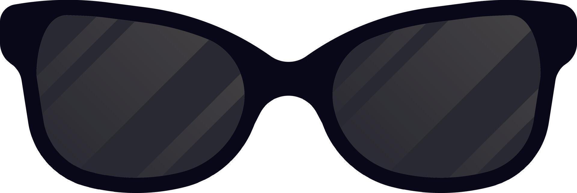 Stylish sunglasses with dark lenses offer excellent protection from the sun, reducing glare and enhancing visual comfort during bright sunny days vector