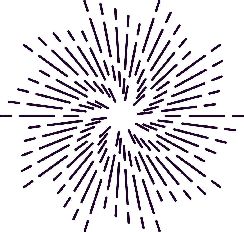 Radial lines bursting outward from the center create a stunning firework effect, perfect for enhancing backgrounds, adding festive decorations, and elevating graphic design projects vector