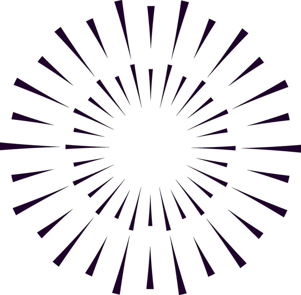 Hypnotic radial lines converging toward the center form a mesmerizing circular pattern, perfect for creating striking backgrounds and enhancing decorative designs with modern flair vector
