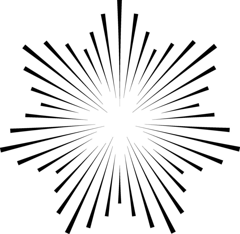 Converging lines create a dynamic starburst effect with radial lines radiating outward, perfect for backgrounds and visual representations of energy and speed vector