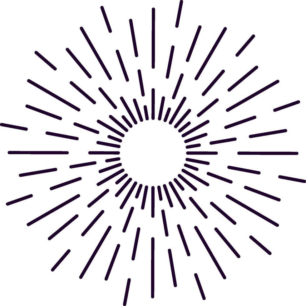 Sunburst design featuring a circular arrangement of light beams radiating outwards, creating a dynamic and energetic visual effect, ideal for backgrounds, logos, and graphic design projects vector