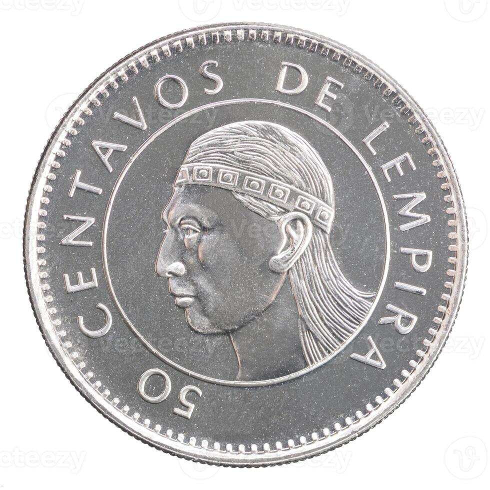 A silver coin with the image of a woman in profile photo