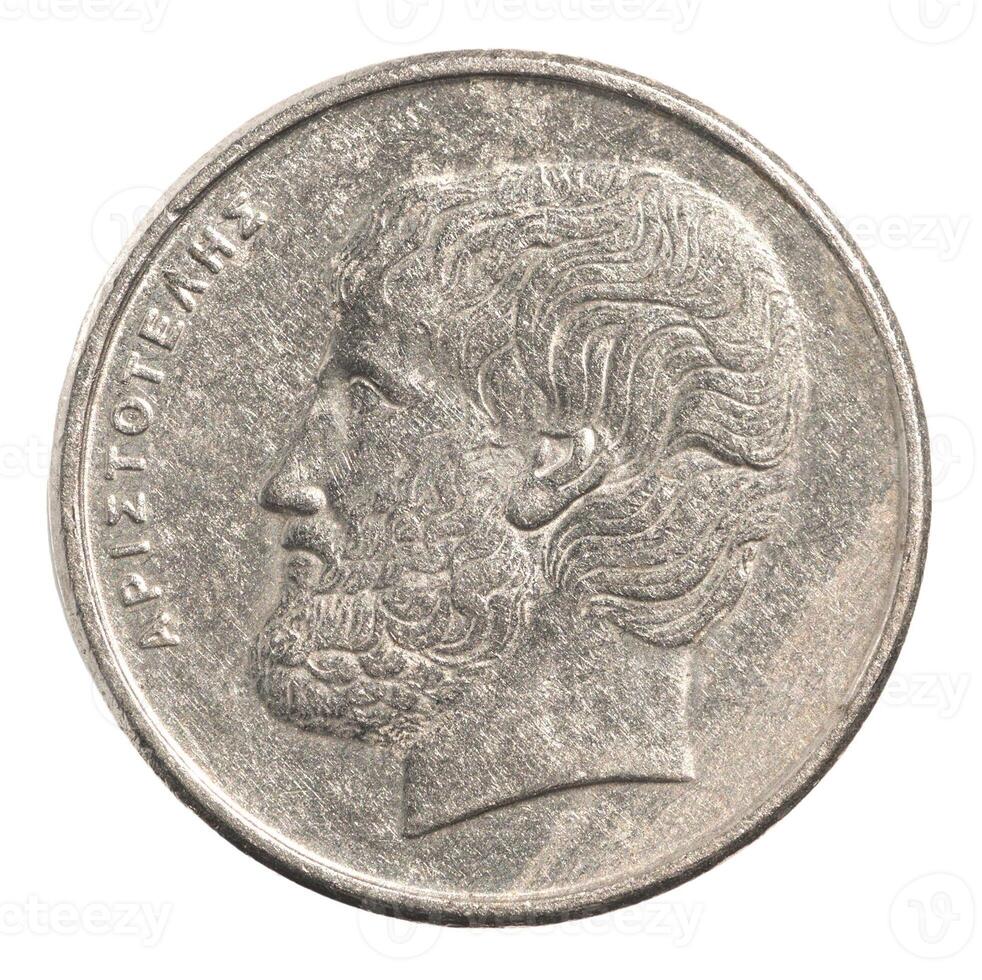A coin with a man's face on it photo