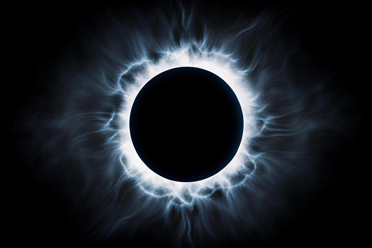 Full Moon and Lunar Eclipse Resembling Eyes in a Mystical Night Background with Moonlight Plasma Thunder and Aesthetic Energy photo