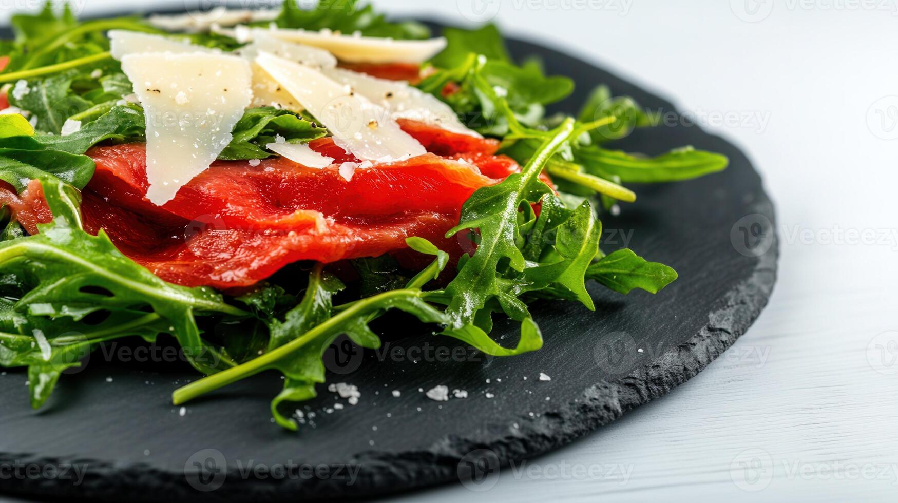 A deliciously plated meal arranged elegantly on a rustic table ready to be served for a special occasion or gathering photo