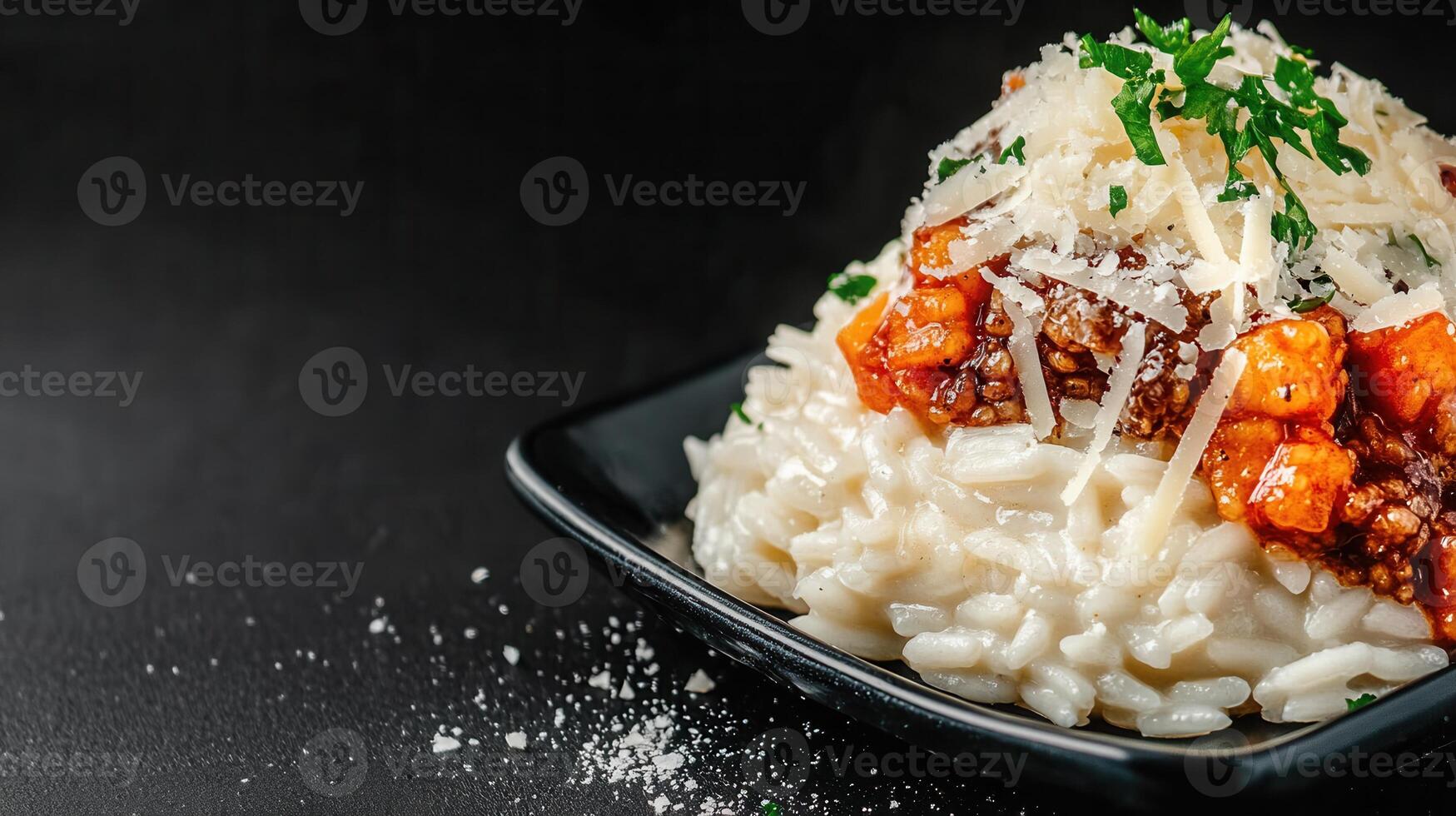 A well-plated meal showcasing an array of colorful dishes set on a table ready for enjoyment in a cozy dining atmosphere photo