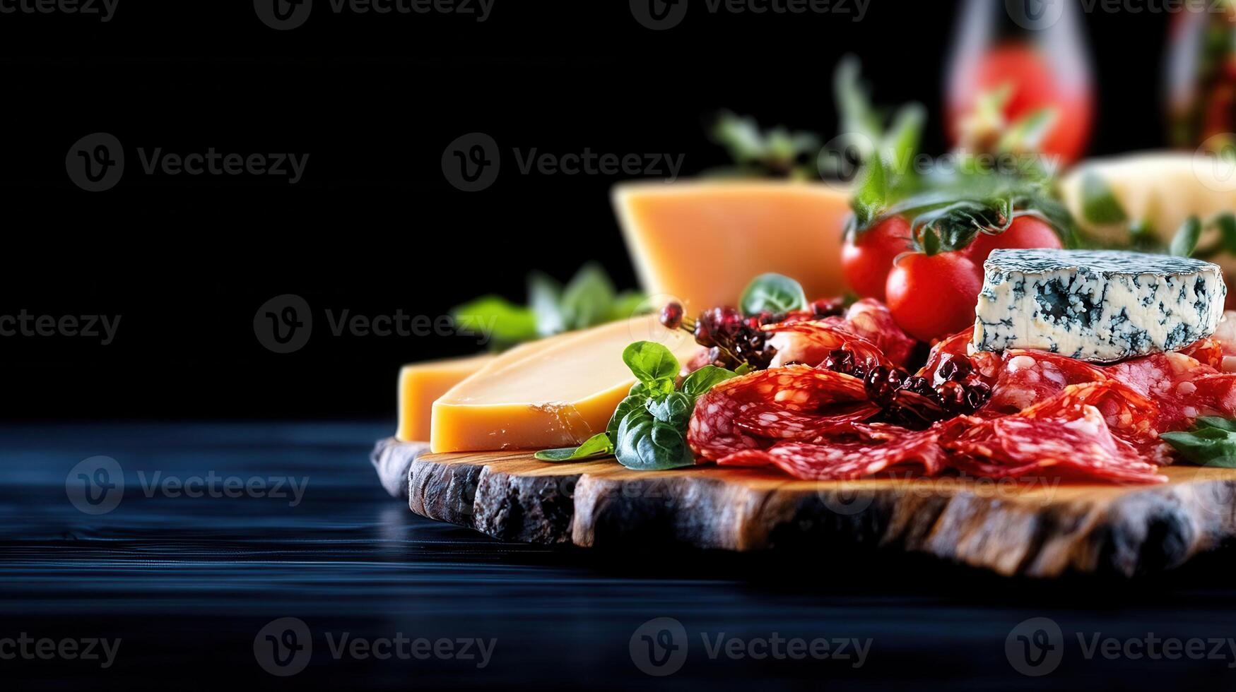 A delectable cheese platter featuring an assortment of fine meats and cheeses perfect for entertaining and sharing photo