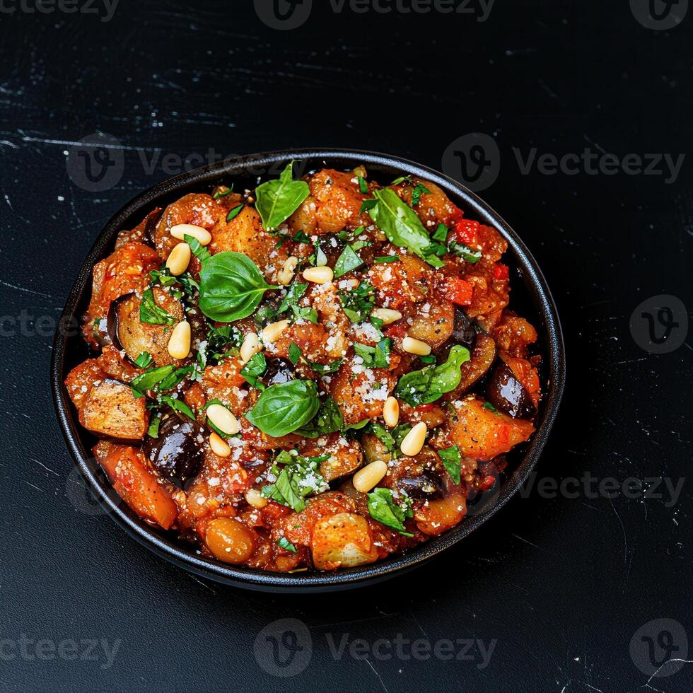 A cozy bowl of nutritious food placed on a rustic table, inviting you to savor every bite of this comfort meal photo