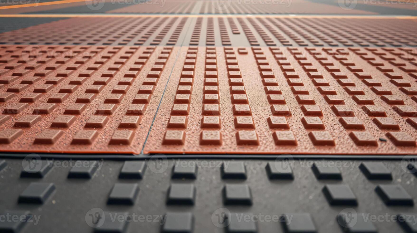 A close up of a red and orange floor photo
