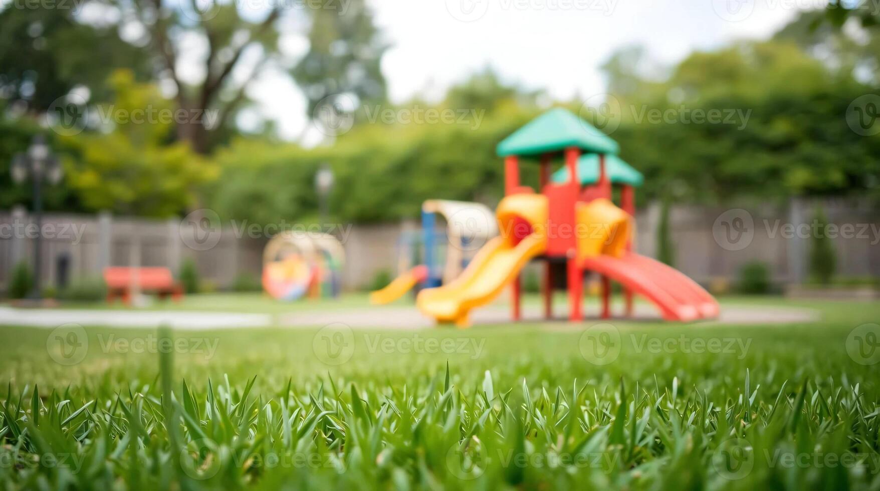 A playground with a slide and a slide set photo