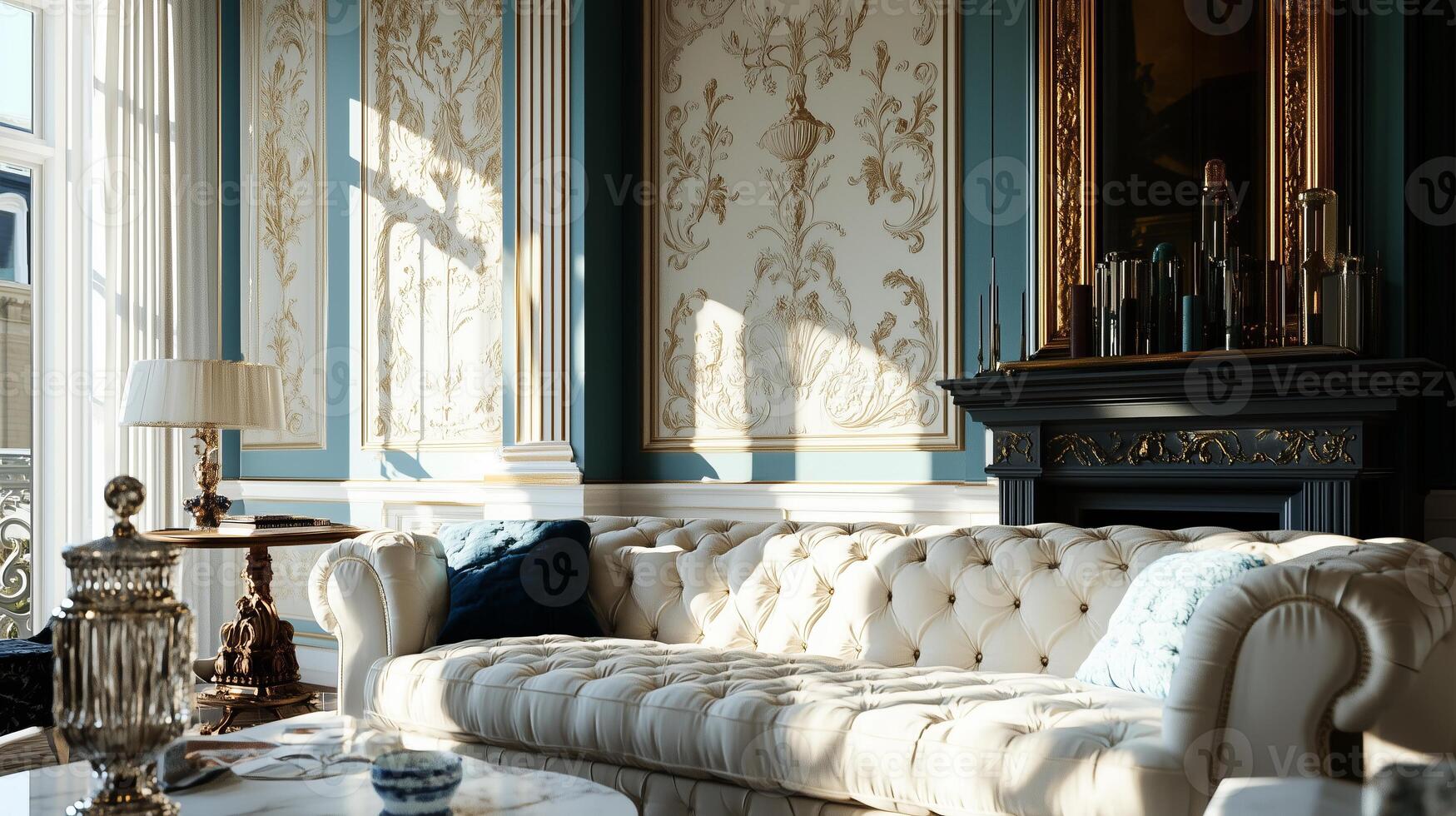 Classy wallpaper design reflecting Bridgerton's charm photo