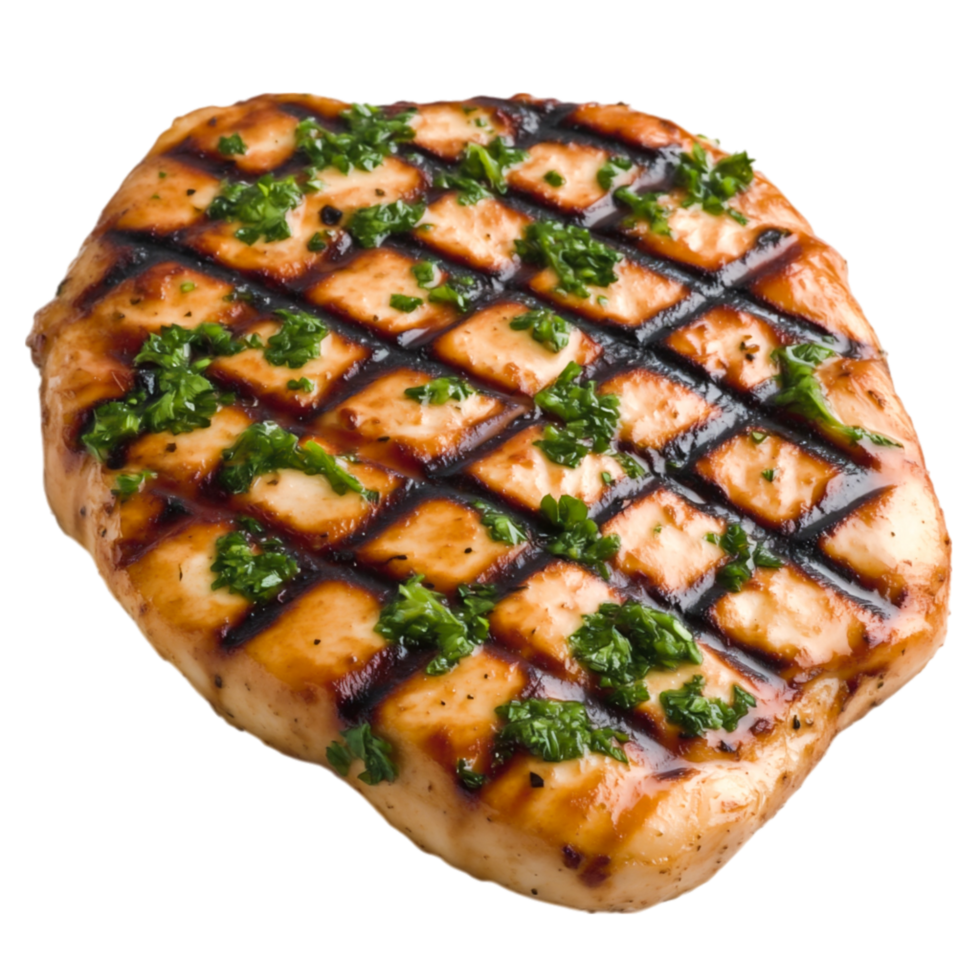 Delicious Grilled Chicken Breast with Herbs and Marinade on png