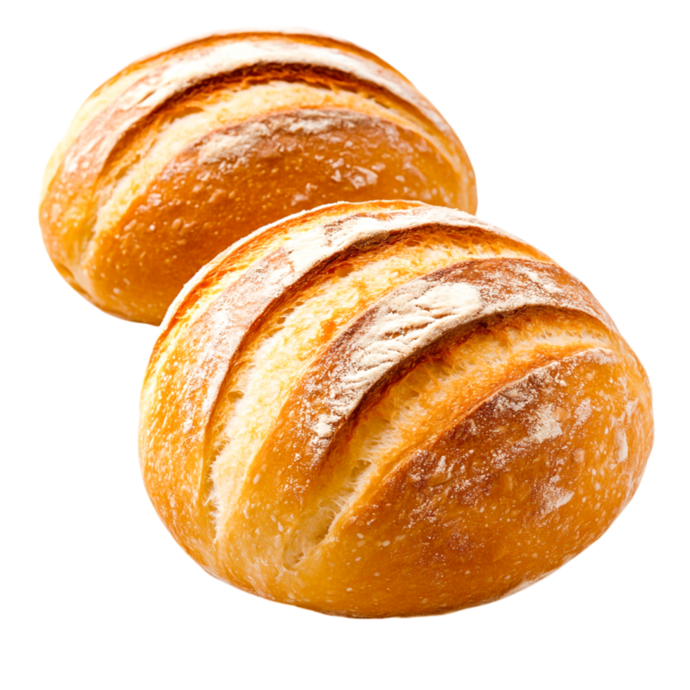 Freshly Baked Artisan Rolls with Crisp Crust and Soft Interior Texture png