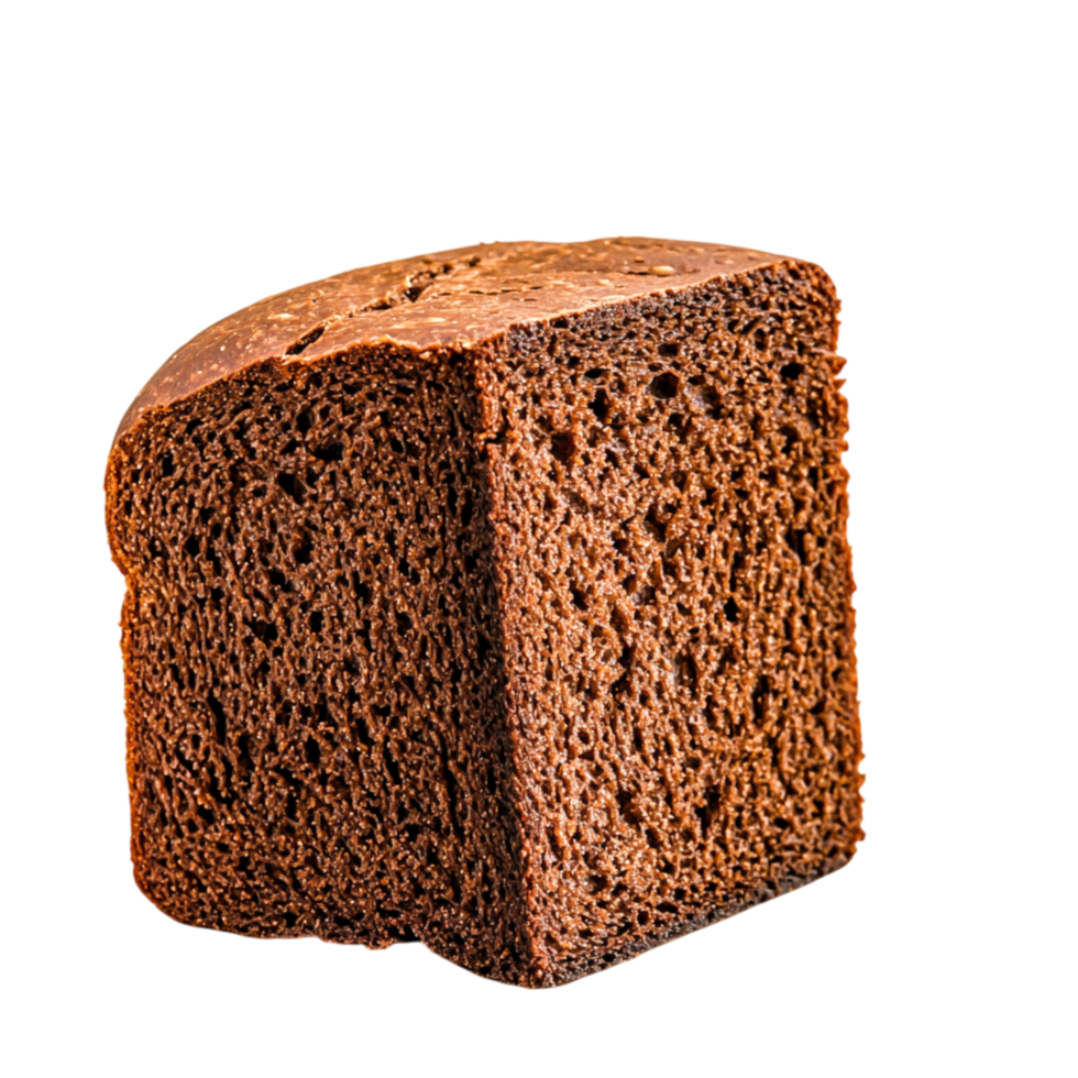 Freshly Baked Dark Brown Bread with Soft Texture and Crusty Top png