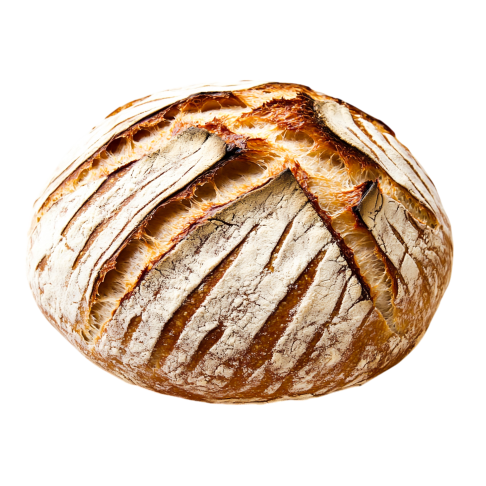 Freshly Baked Artisan Bread with Crisp Crust and Warm Center png