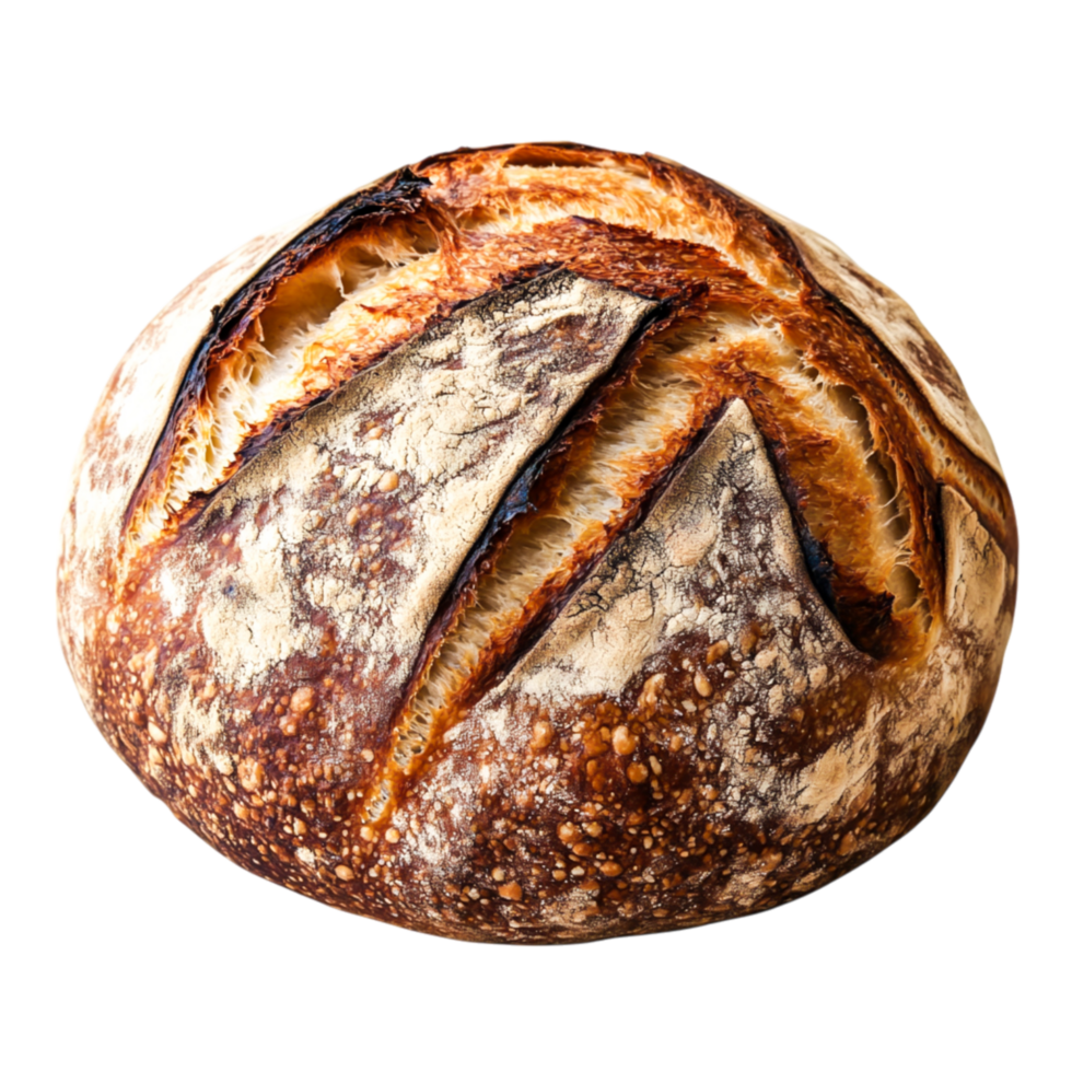 Baked Artisan Bread with Crispy Crust and Rustic png