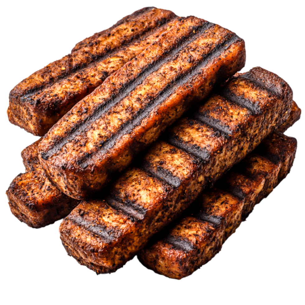Deliciously Grilled Meat Patties with Char Marks on a png