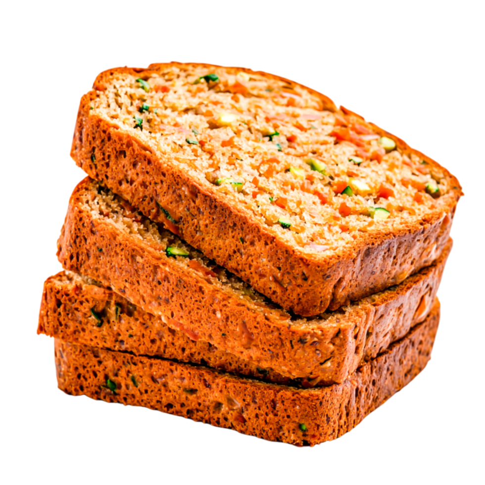 Freshly Baked Whole Grain Bread Slices Stacked on Each Other png