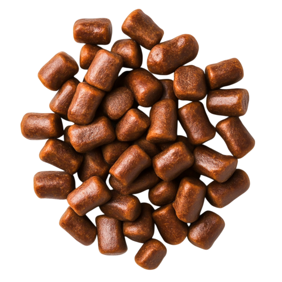 Brown Candy Pieces on in closeup View for Sweet Treats png