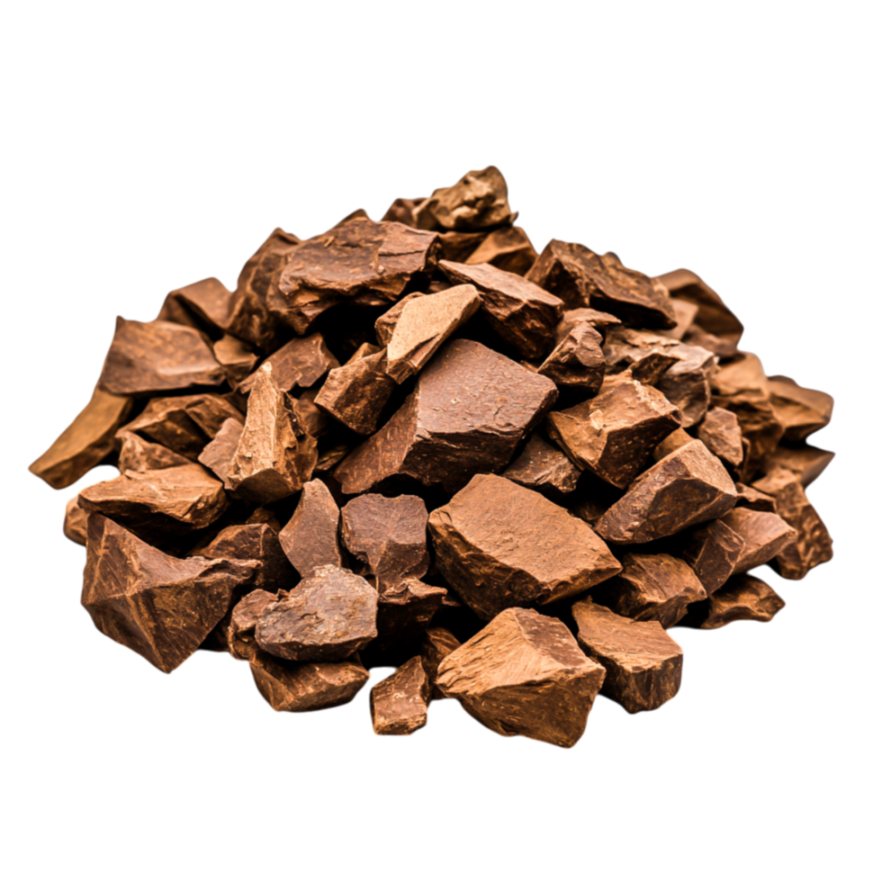 Pile of Brown Crushed Rocks Ideal for Landscaping and Garden Design png