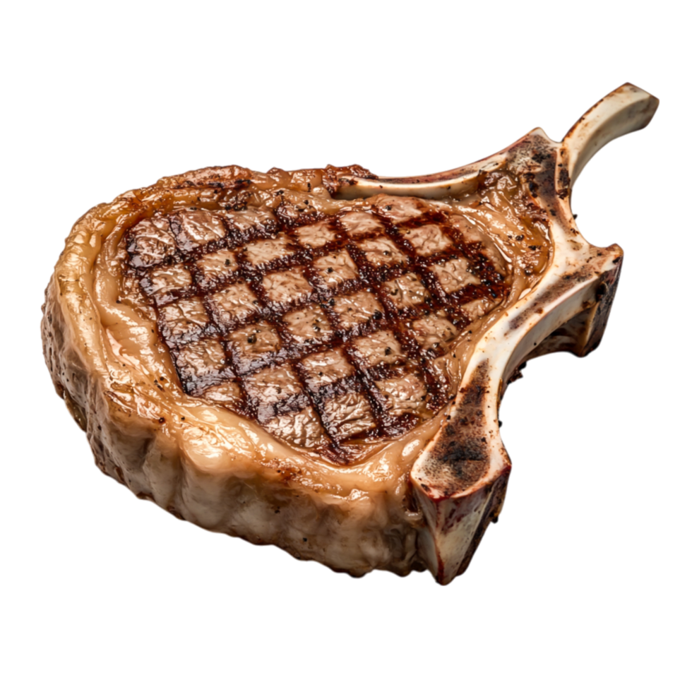 Deliciously Grilled Tomahawk Steak with Perfect Char Marks and Juicy Texture png