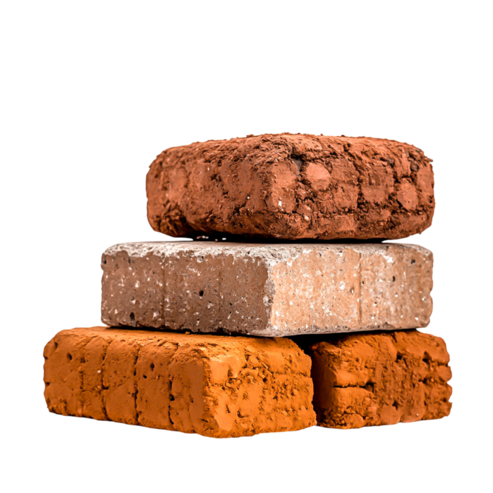 Stacked Bricks in Various Colors for Constructind Design Projects png