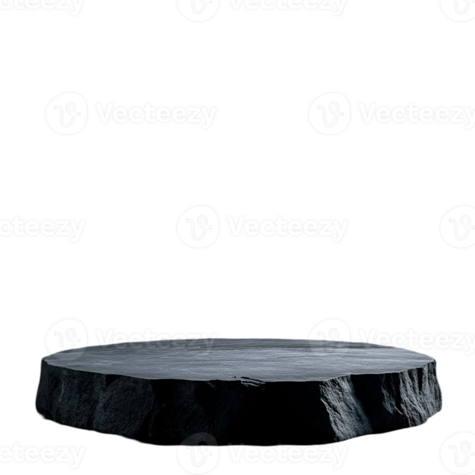 Minimalist slate podium display for product presentation isolated on transparent background png