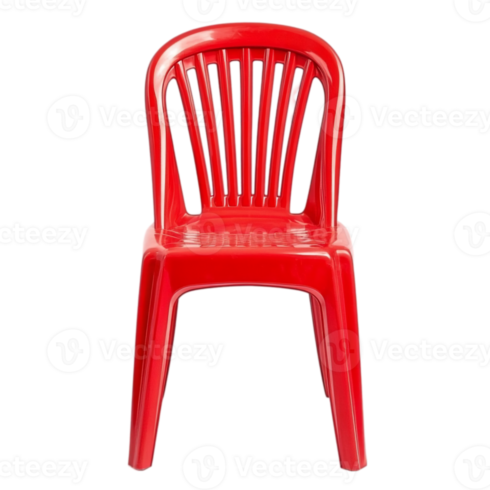 Find red plastic chair furniture design for your home now isolated on transparent background png