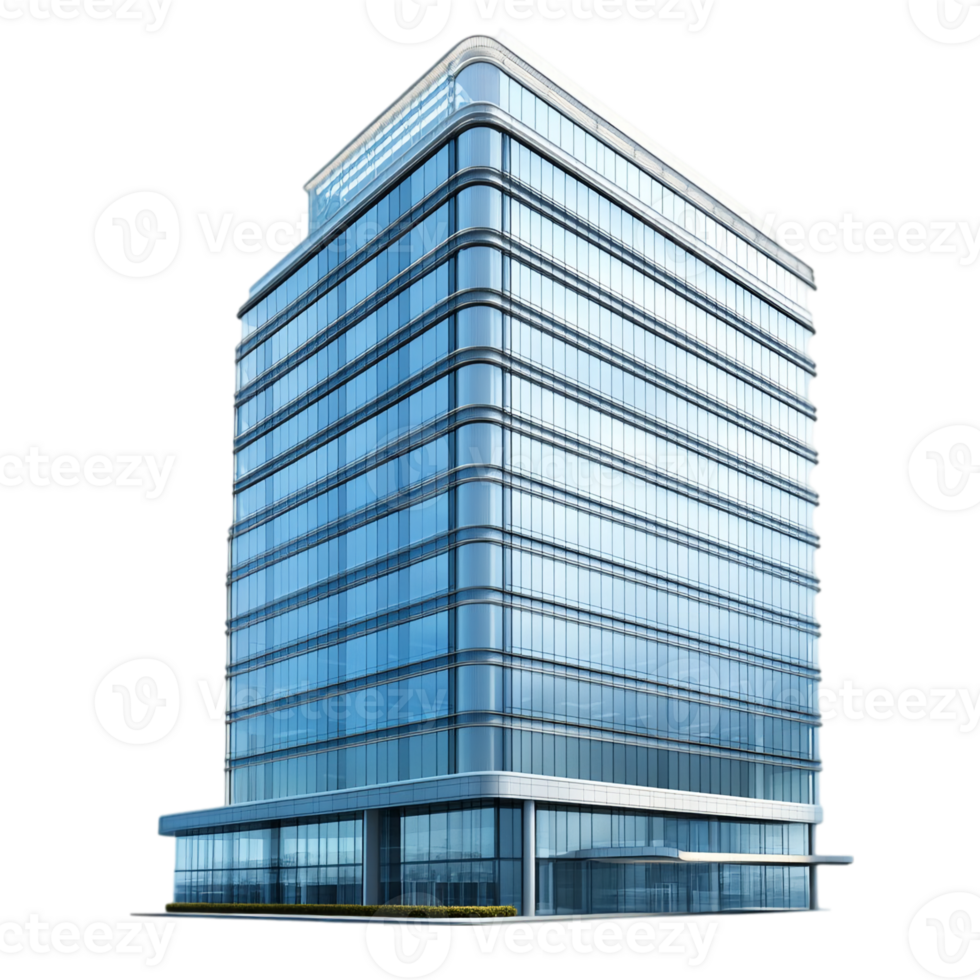Modern architecture building skyscraper office structureisolated on transparent background png