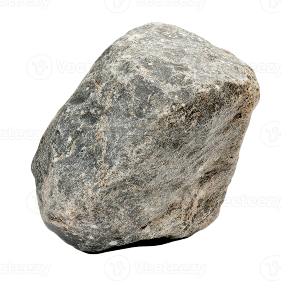 Gray stone boulder rock mineral geology still life artisolated on transparent background png