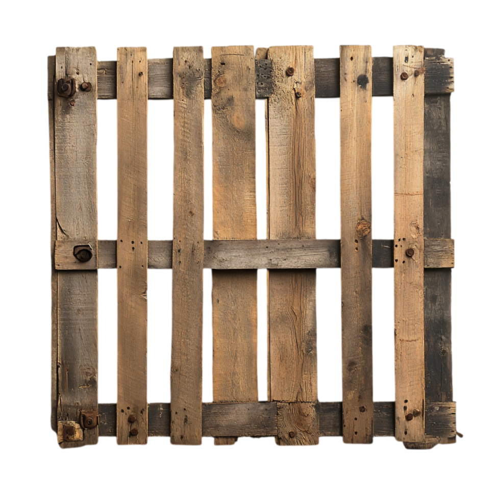 Rustic wooden pallet close up design texture material isolated on transparent background png