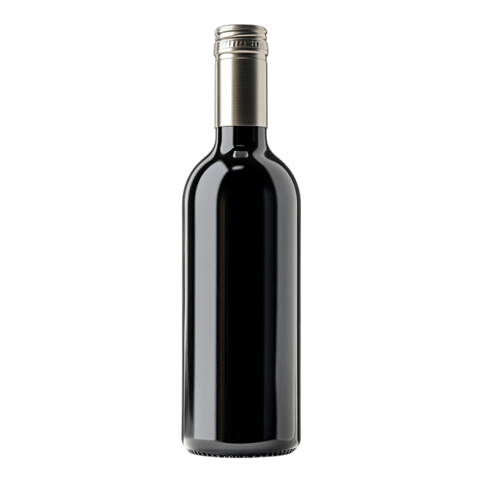 Elegant red wine bottle beverage product advertisement isolated on transparent background png