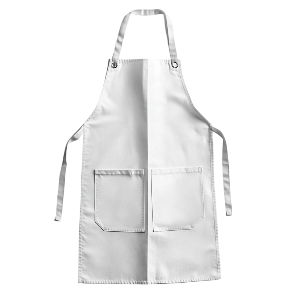 Blank white apron cooking apron kitchen apron chef apron isolated on transparent background png