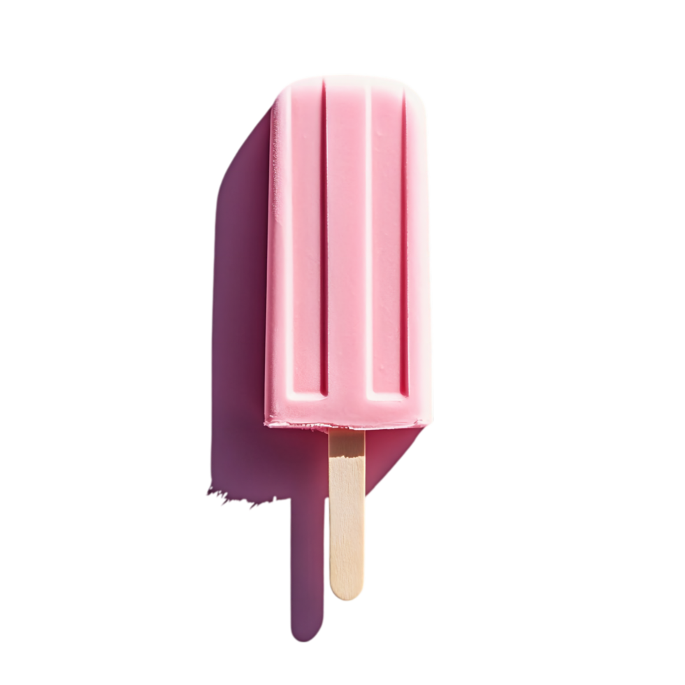 Pink popsicle dessert frozen treat summer sweet food item isolated on transparent background png
