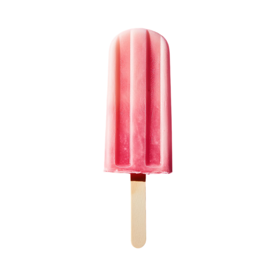 Delicious looking pink popsicle summer treat food item isolated on transparent background png