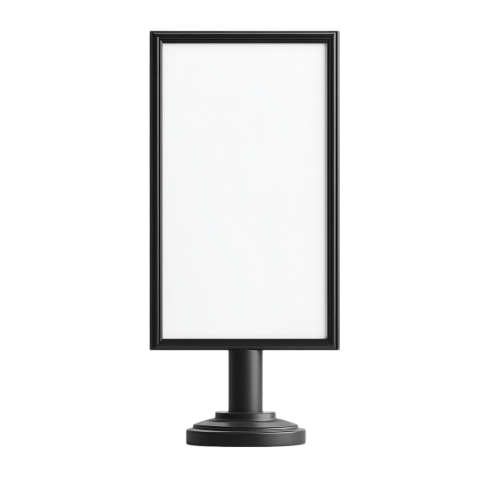 Display stand banner signage advertising presentation isolated on transparent background png