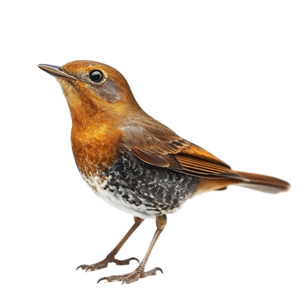 Rufous antthrush bird close up wildlife animal nature isolated on transparent background png
