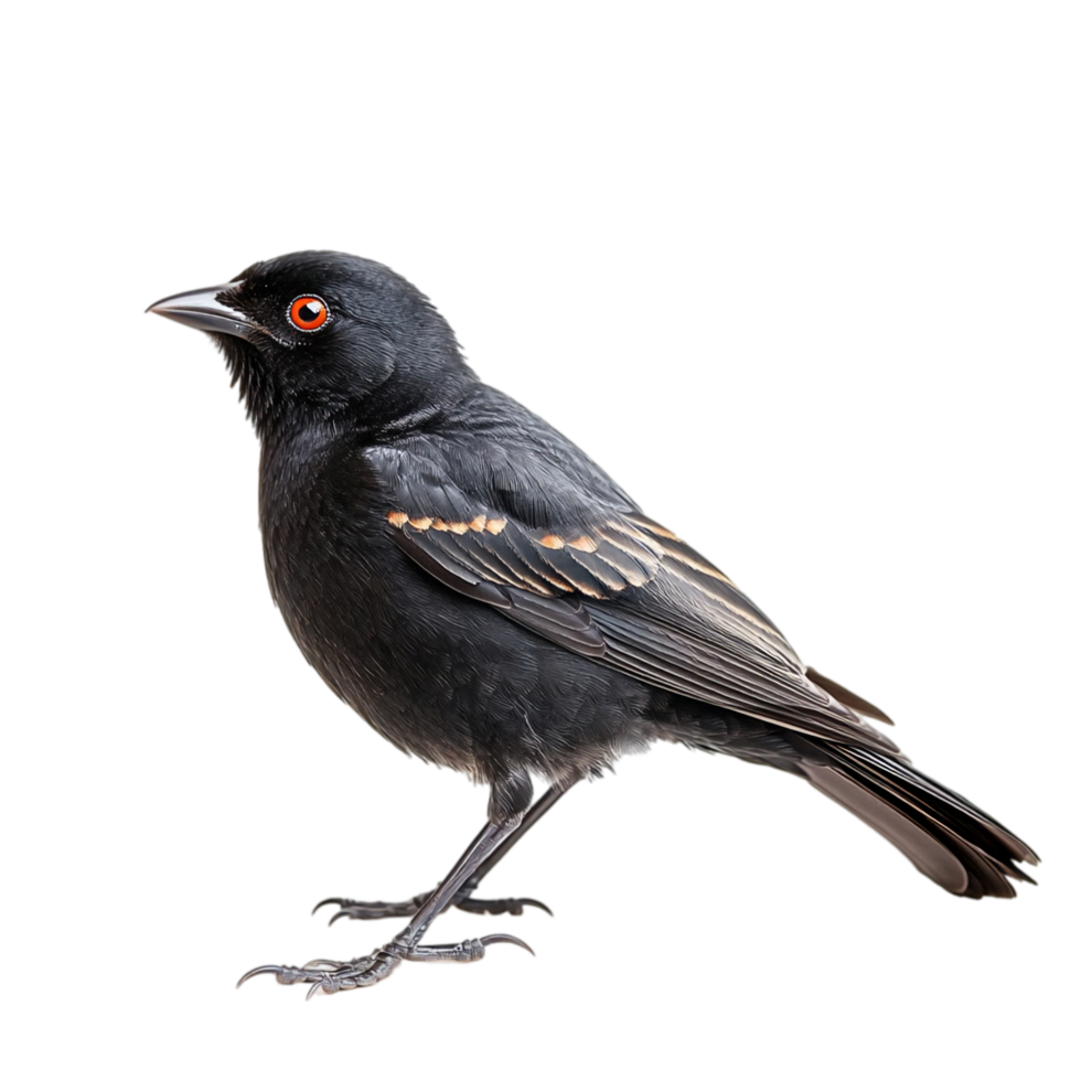 Beautiful red winged starling bird wildlife creature art isolated on transparent background png