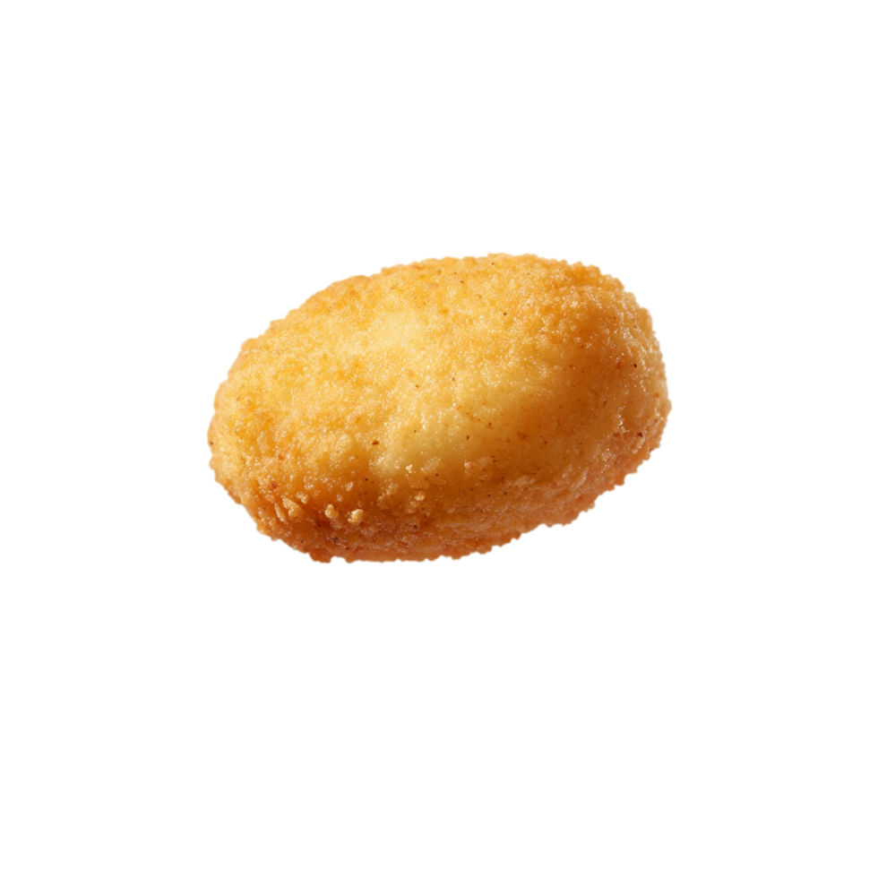 Delicious golden brown croquette ready to be consumed isolated on transparent background png