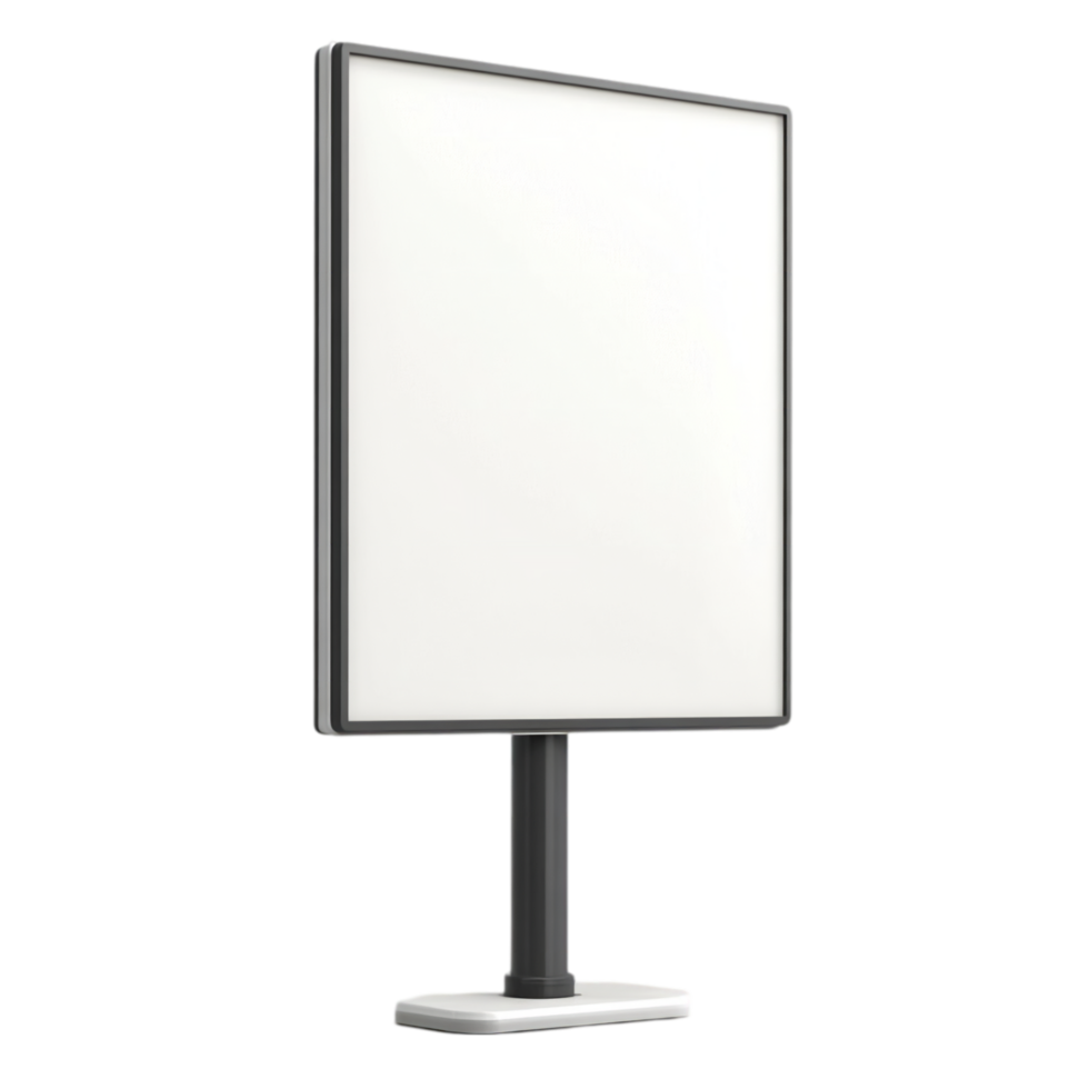 Blank advertising display stand for marketing promotion isolated on transparent background png