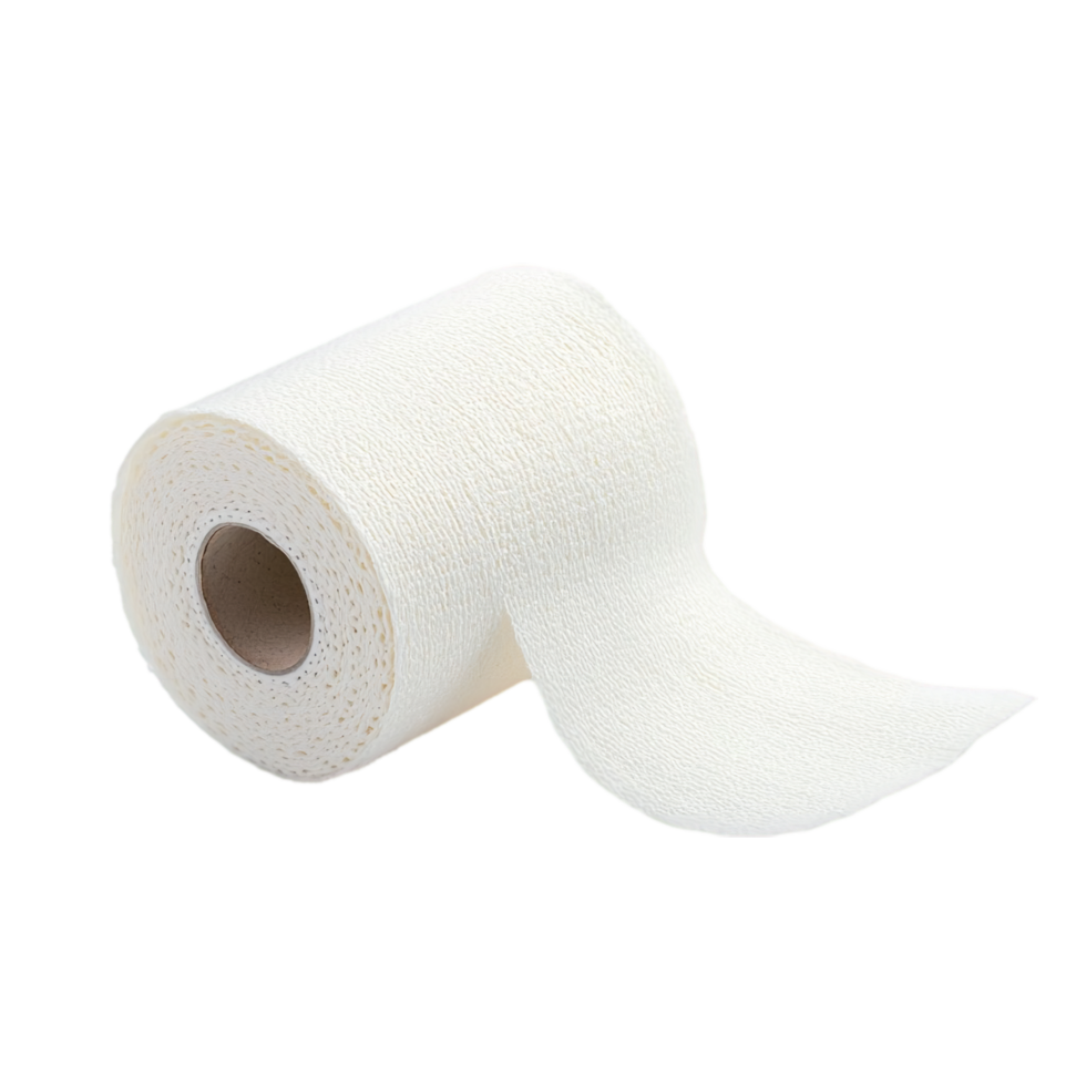 Soft toilet paper roll hygiene product for bathroom use isolated on transparent background png