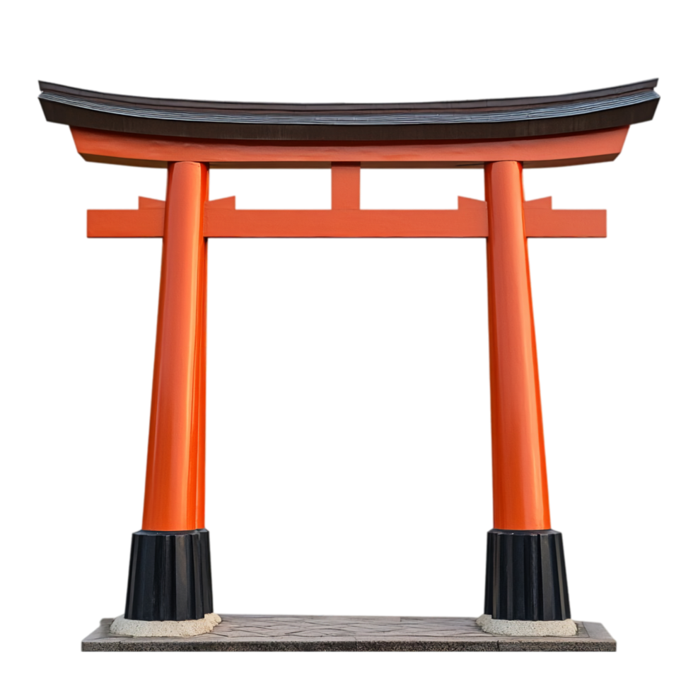 Japanese torii gate structure architecture tradition isolated on transparent background png