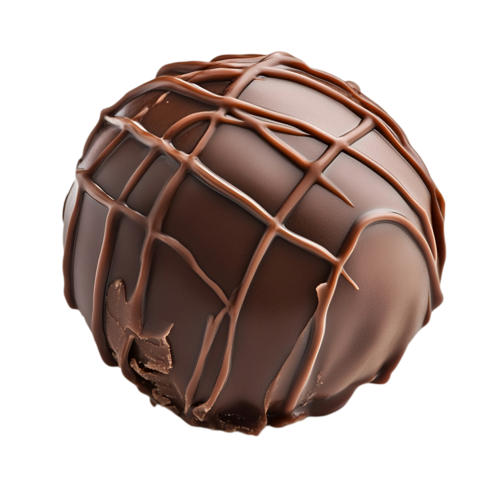 Delicious gourmet chocolate truffle dessert confectionary isolated on transparent background png