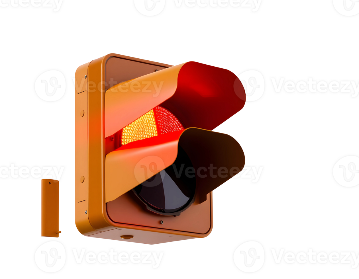 A close-up of a traffic light with red and yellow lights illuminated png